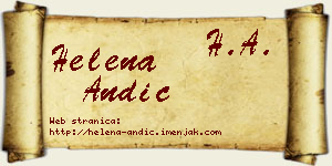Helena Andić vizit kartica
